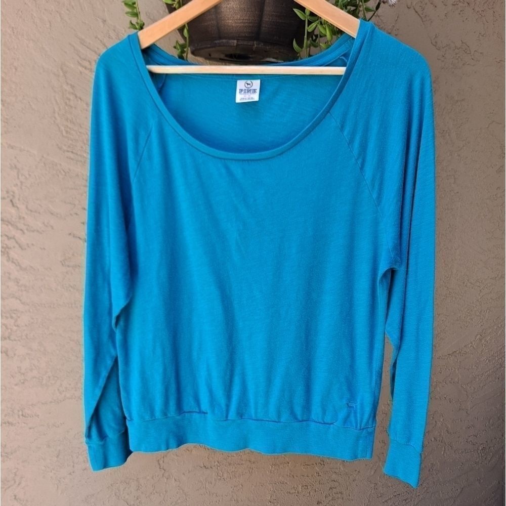 PINK Long Sleeved Top Medium Teal
